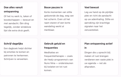 Het lichaam spreekt, leer te luisteren