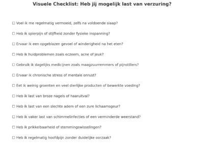 Verzuring van het lichaam